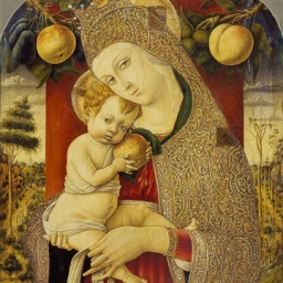 1. Carlo Crivelli, Madonna and Child, late 1470's. Tempera on	panel.