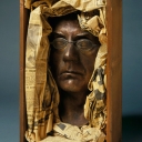 5. Man Ray, Auto Portrait 1933, mixed media: bronze, glass, wood, and newsprint.  Smithsonian American Art Museum:  Gift of Juliet Man Ray.  © 2009 Man Ray Trust / Artists Rights Society (ARS), New York / ADAGP, Paris.