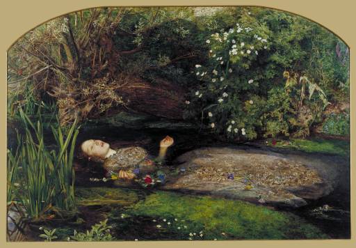 John Everett Millais, Ophelia (1851-51). Tate Britain, London. John Everett Millais, Ophelia (1851-51). Tate Britain, London.