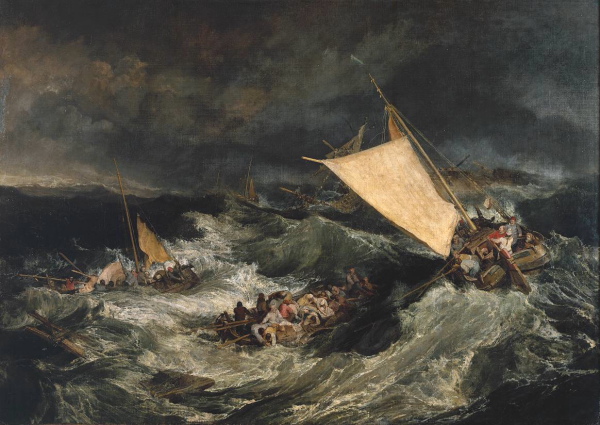 The Shipwreck exhibited 1805 by Joseph Mallord William Turner 1775-1851