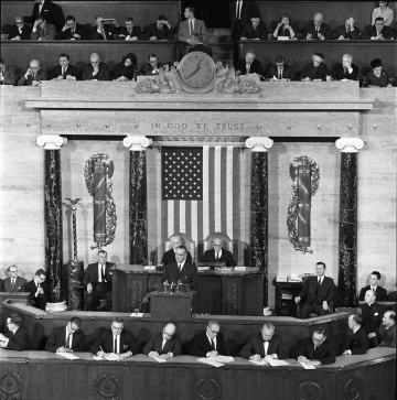 The State of the Union address, 8 January 1964. LBJ Library photo by Cecil Stoughton.