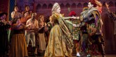 Elizabeth Stanley and Paul Anthony Stewart with the cast of Kiss Me, Kate. Photo by Kevin Sprague.